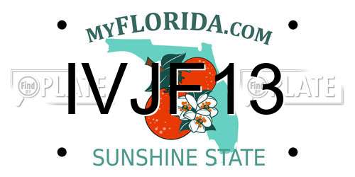 IVJF13 Florida License Plate