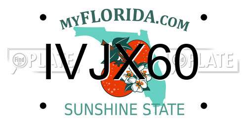 IVJX60 Florida License Plate