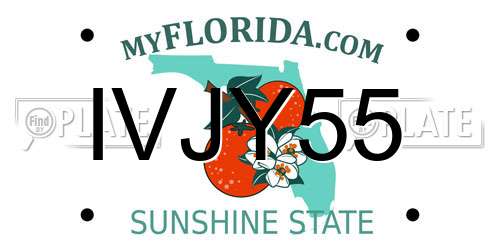 IVJY55 Florida License Plate