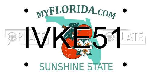 IVKE51 Florida License Plate
