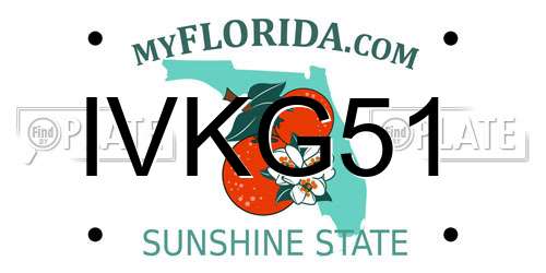 IVKG51 Florida License Plate
