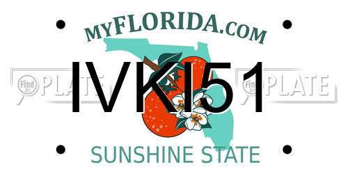 IVKI51 Florida License Plate