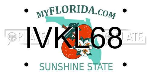 IVKL68 Florida License Plate