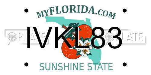 IVKL83 Florida License Plate