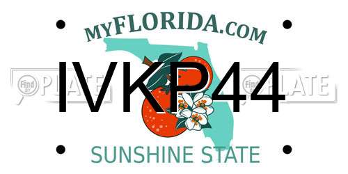 IVKP44 Florida License Plate