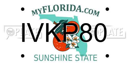 IVKP80 Florida License Plate
