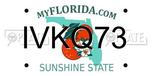 IVKQ73 Florida License Plate