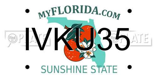 IVKU35 Florida License Plate