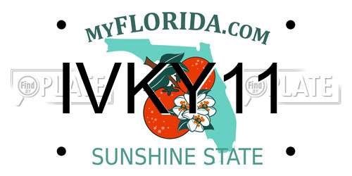 IVKY11 Florida License Plate