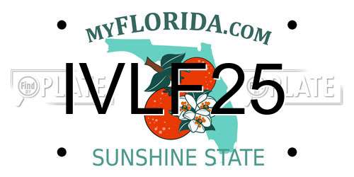 IVLF25 Florida License Plate
