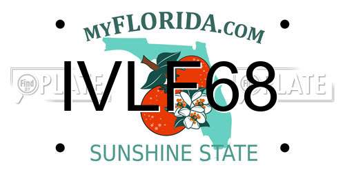 IVLF68 Florida License Plate