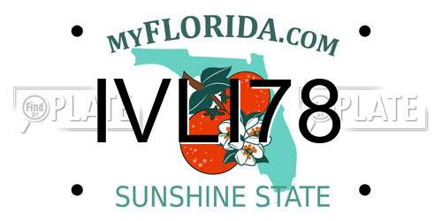IVLI78 Florida License Plate