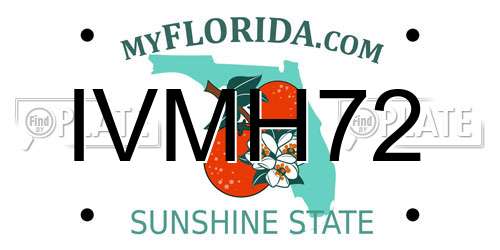 IVMH72 Florida License Plate