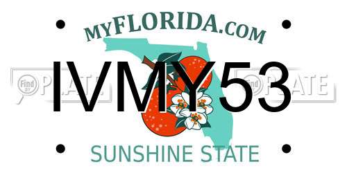 IVMY53 Florida License Plate