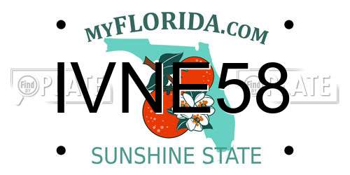 IVNE58 Florida License Plate