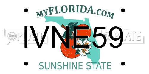 IVNE59 Florida License Plate