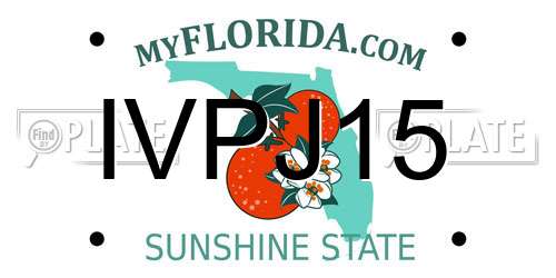 IVPJ15 Florida License Plate