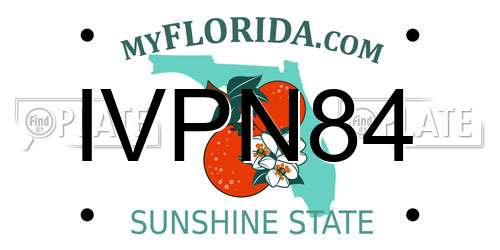 IVPN84 Florida License Plate