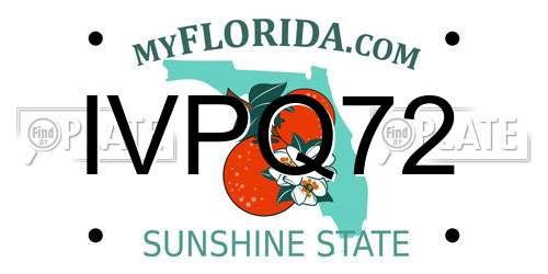 IVPQ72 Florida License Plate