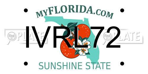 IVRL72 Florida License Plate