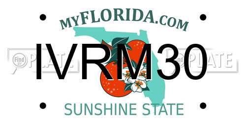 IVRM30 Florida License Plate