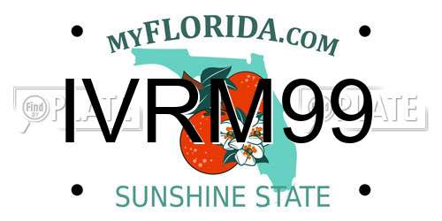 IVRM99 Florida License Plate