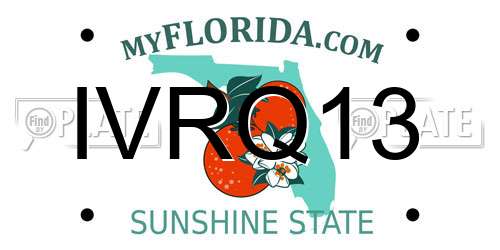 IVRQ13 Florida License Plate