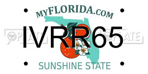 IVRR65 Florida License Plate