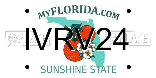 IVRV24 Florida License Plate