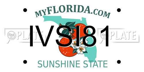 IVSI81 Florida License Plate