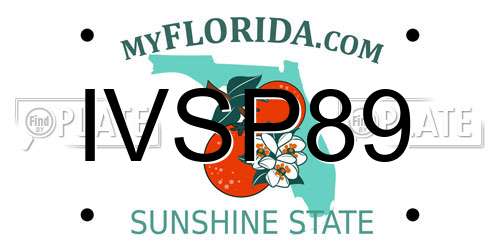 IVSP89 Florida License Plate