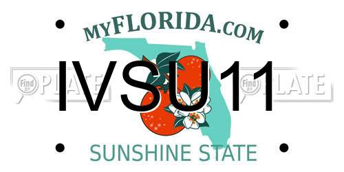 IVSU11 Florida License Plate