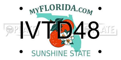 IVTD48 Florida License Plate