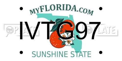 IVTG97 Florida License Plate