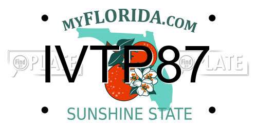 IVTP87 Florida License Plate