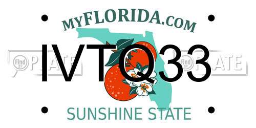 IVTQ33 Florida License Plate