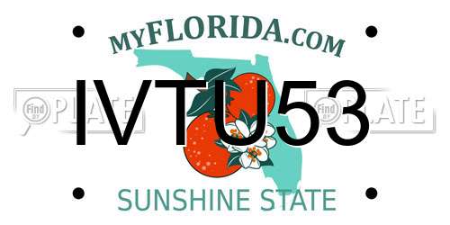 IVTU53 Florida License Plate