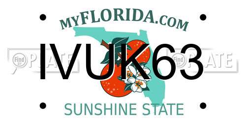 IVUK63 Florida License Plate