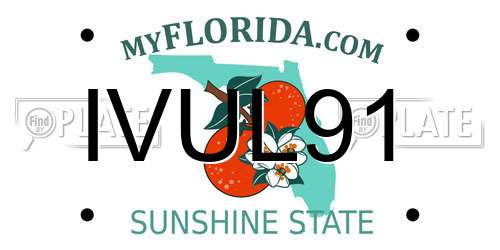 IVUL91 Florida License Plate