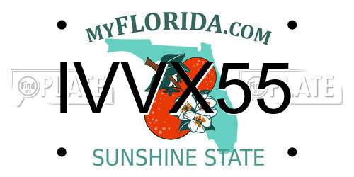 IVVX55 Florida License Plate