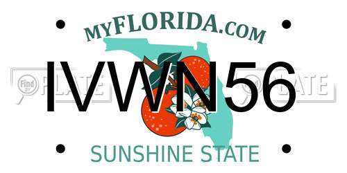 IVWN56 Florida License Plate