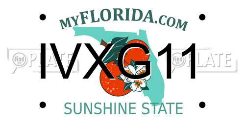 IVXG11 Florida License Plate