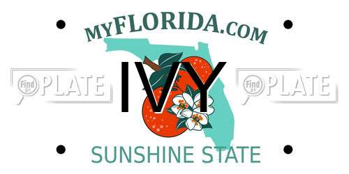 IVY Florida License Plate