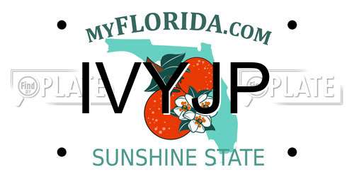 IVYJP Florida License Plate
