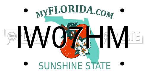 IW07HM Florida License Plate