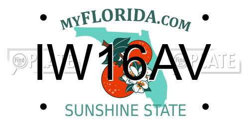 IW16AV Florida License Plate