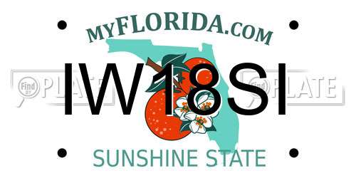 IW18SI Florida License Plate