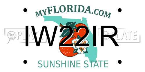 IW22IR Florida License Plate
