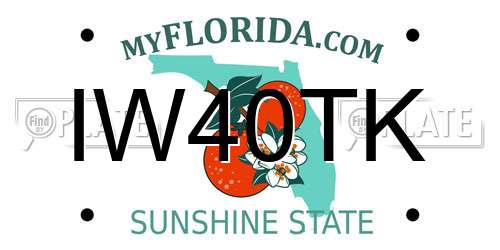 IW40TK Florida License Plate