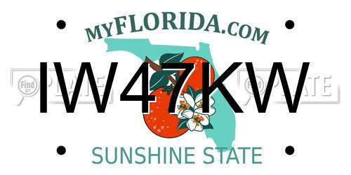 IW47KW Florida License Plate